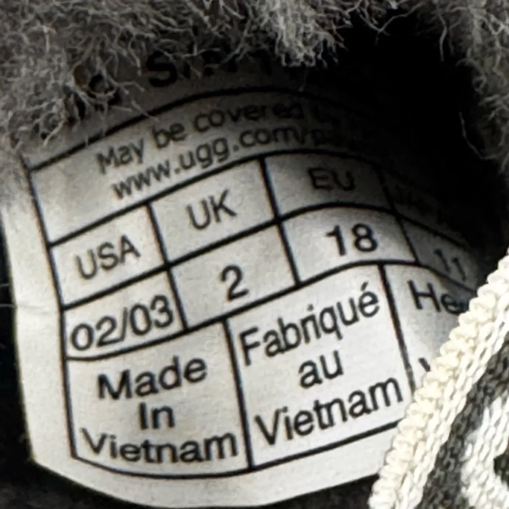 UGG Gray Fluffy Slippers